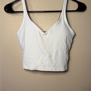 Lululemon White Align Cropped Tank Size 4